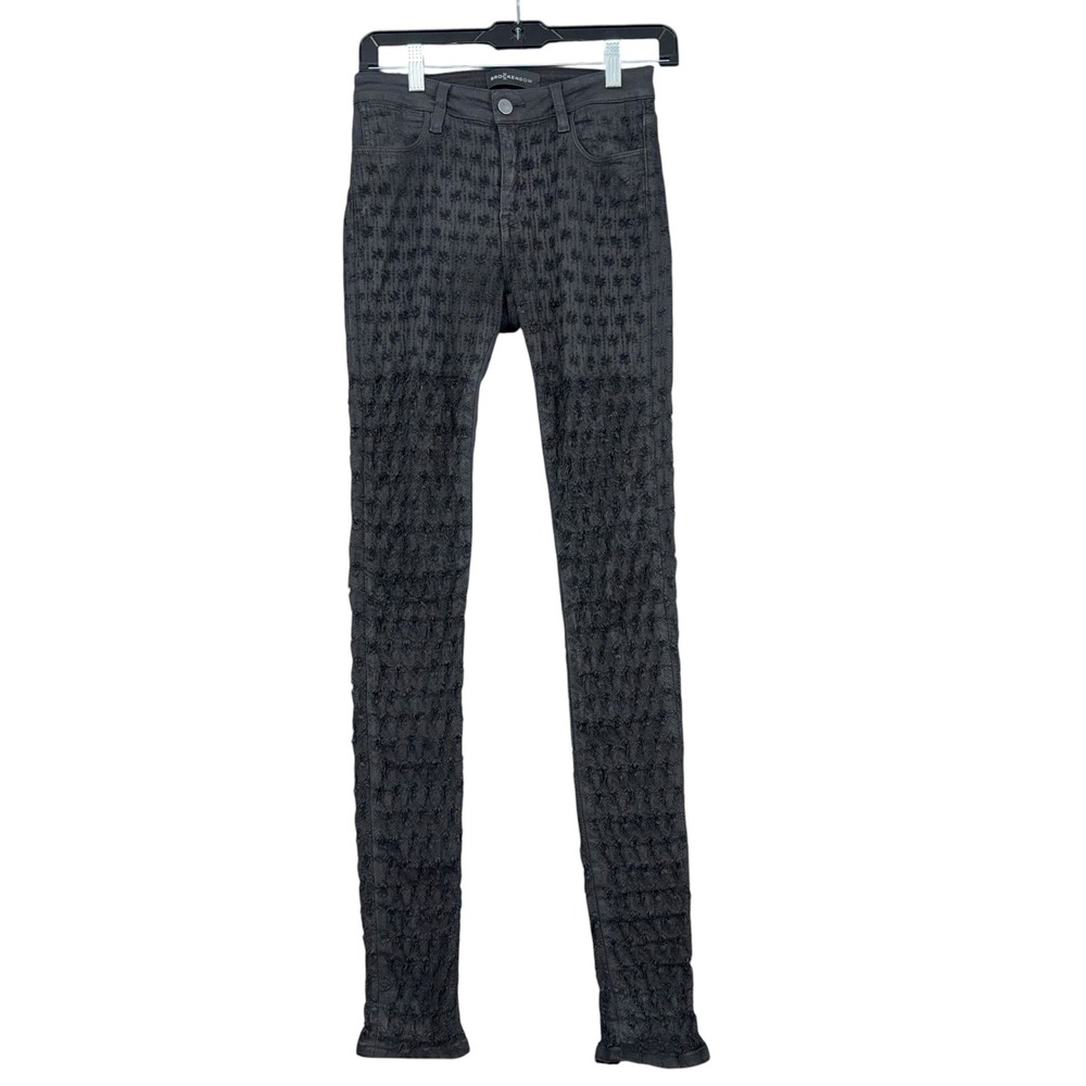 Brockenbow Emma Skinny Jeans Womens 25 Wax Honeycomb Black W16SK10A